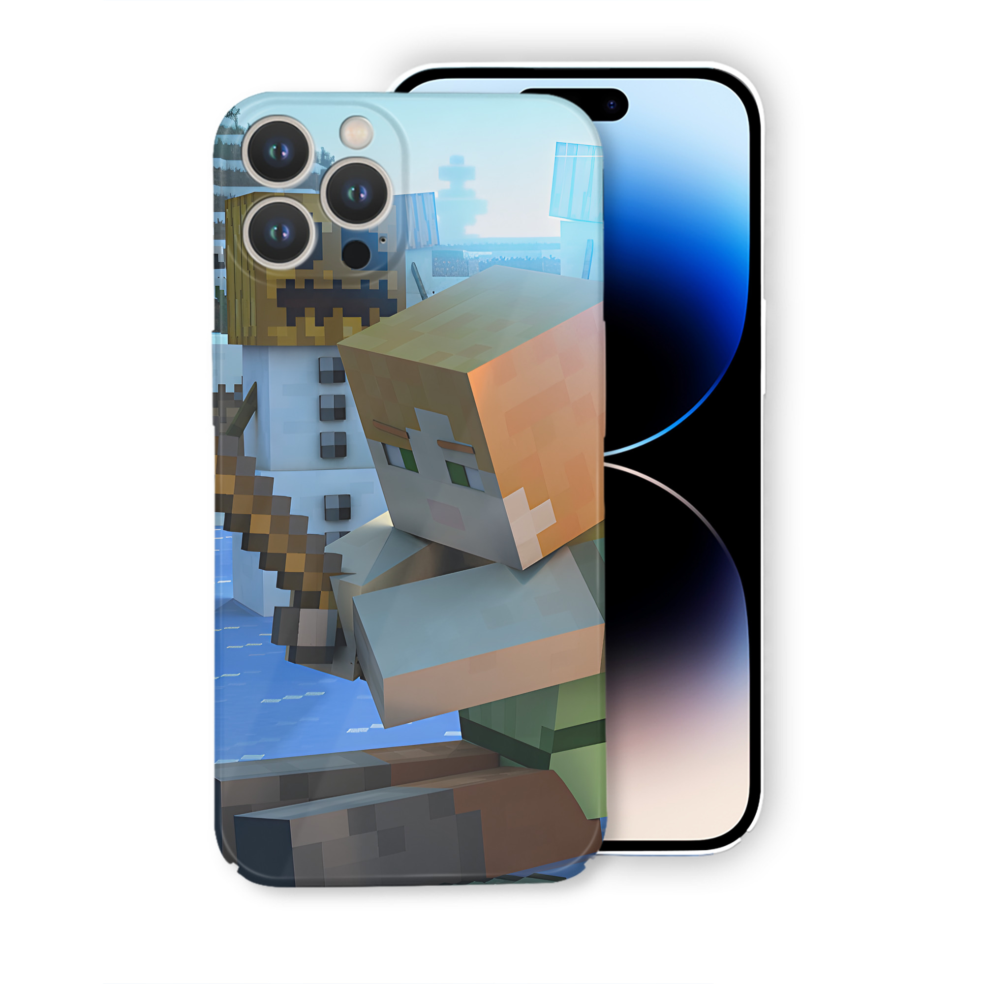 （画像用） マインクラフト ブロックの世界 Minecraft MC Block world 【iPhone 14シリーズ対応】ハードケース